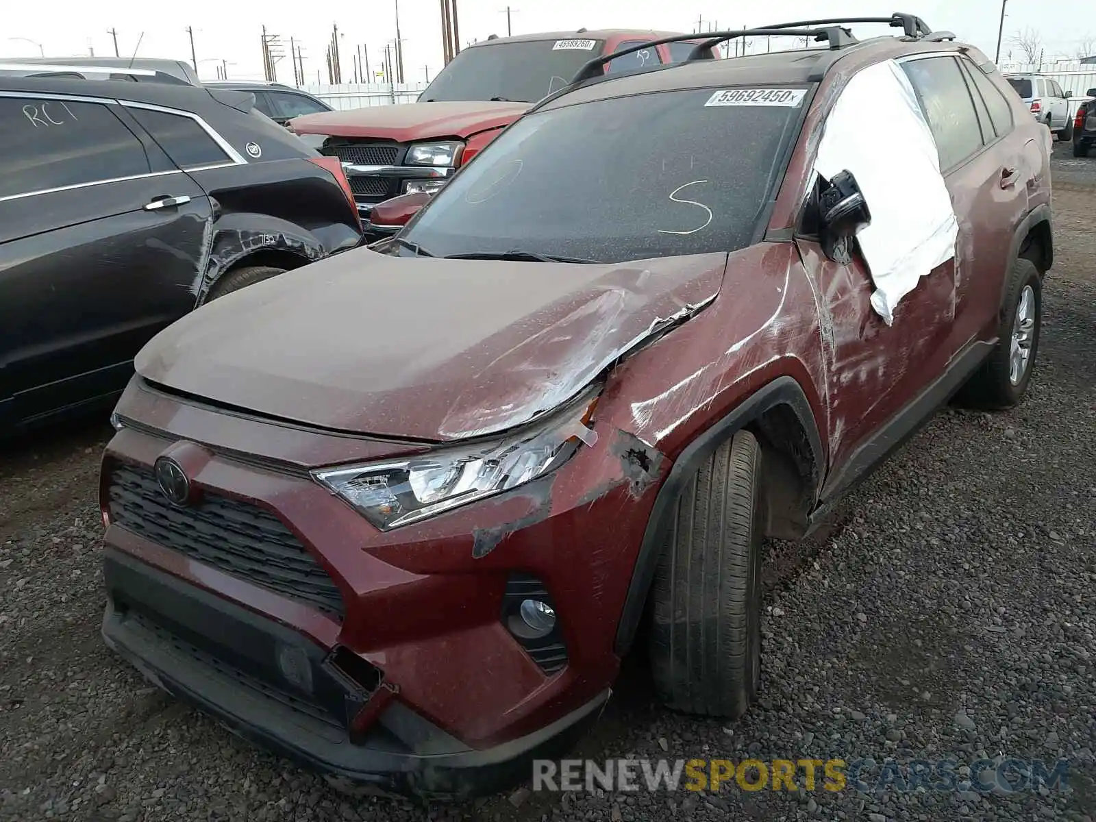 2 Photograph of a damaged car JTMW1RFV3KD016459 TOYOTA RAV4 2019