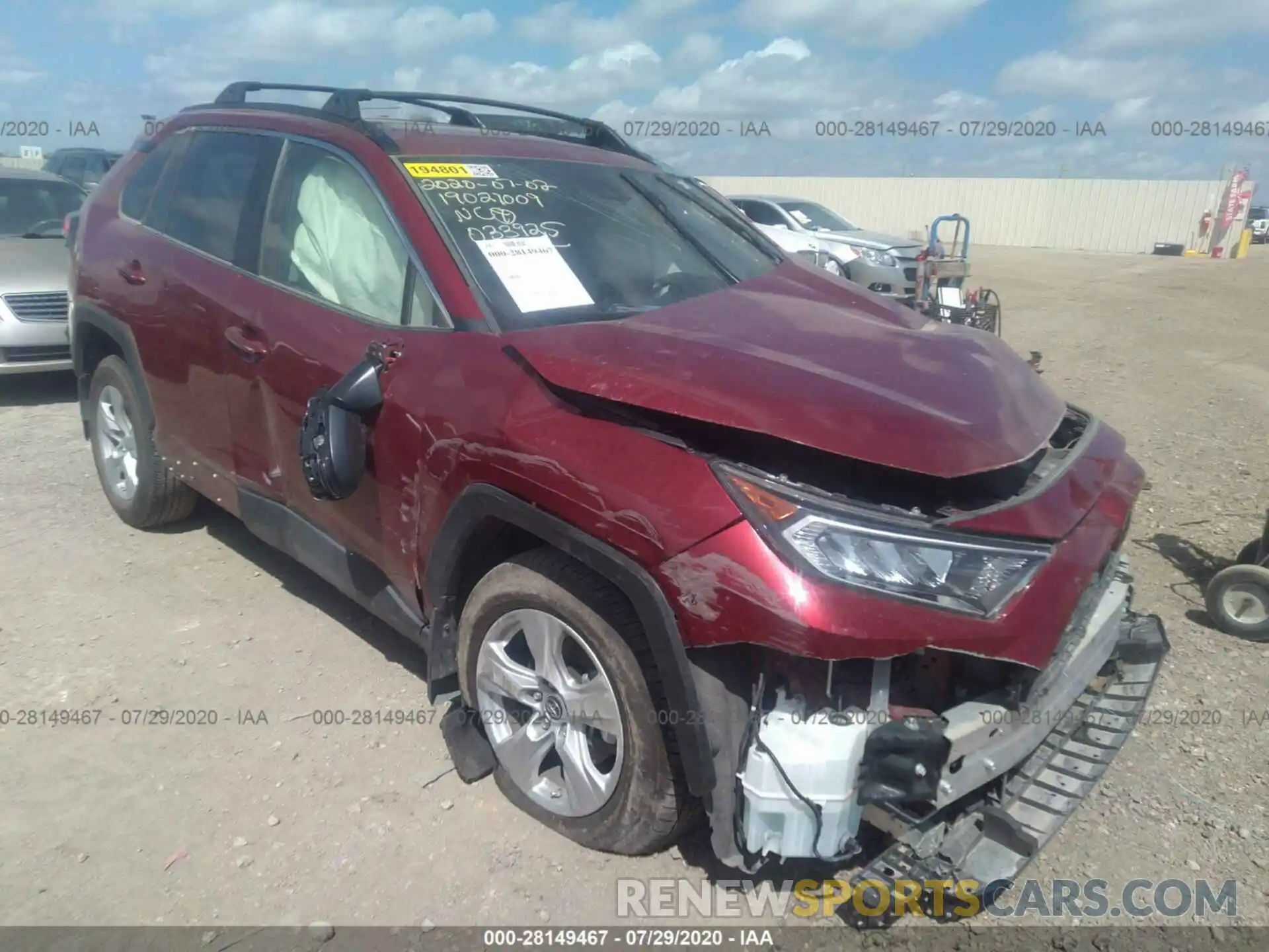 1 Фотография поврежденного автомобиля JTMW1RFV3KD033925 TOYOTA RAV4 2019