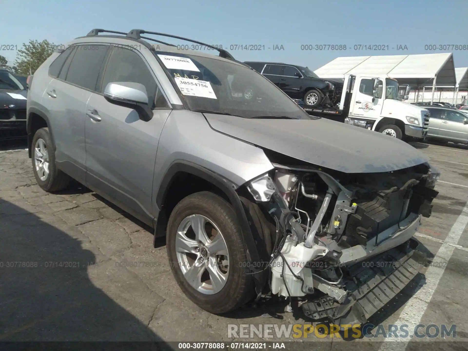 1 Photograph of a damaged car JTMW1RFV3KD041278 TOYOTA RAV4 2019