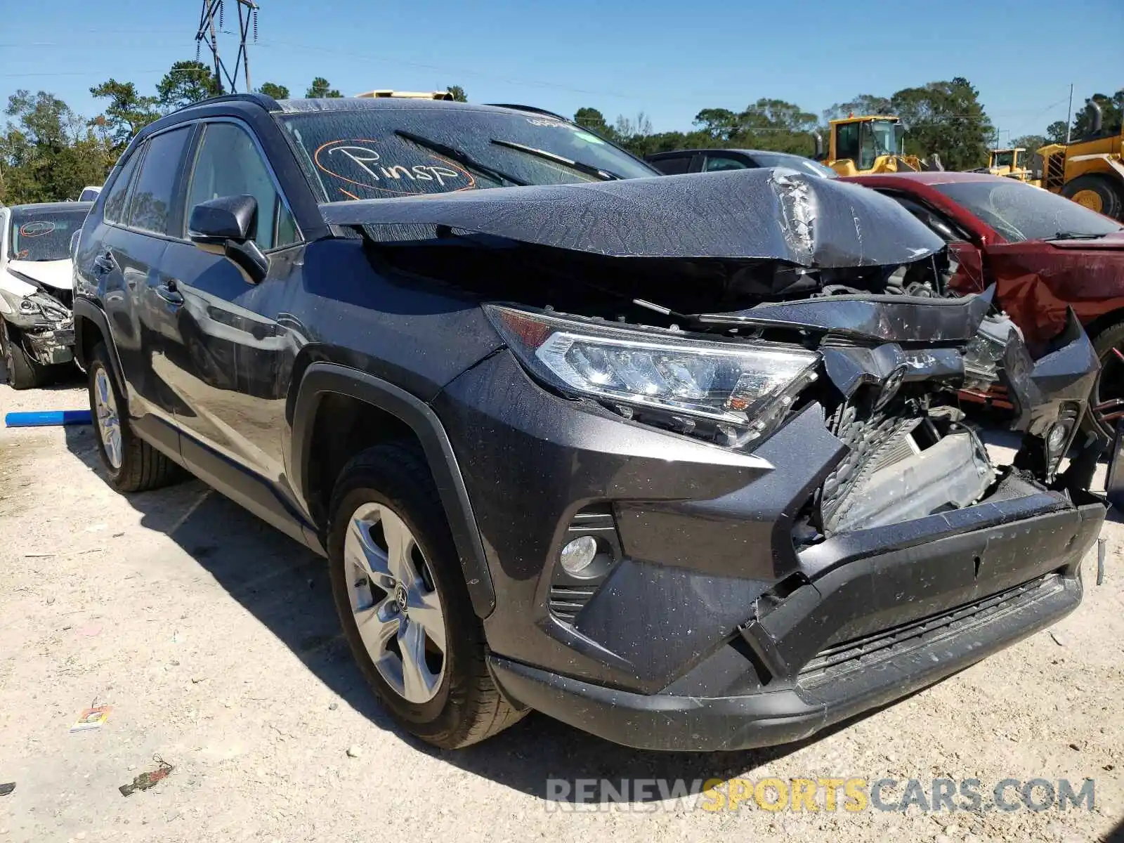 1 Photograph of a damaged car JTMW1RFV3KJ004927 TOYOTA RAV4 2019