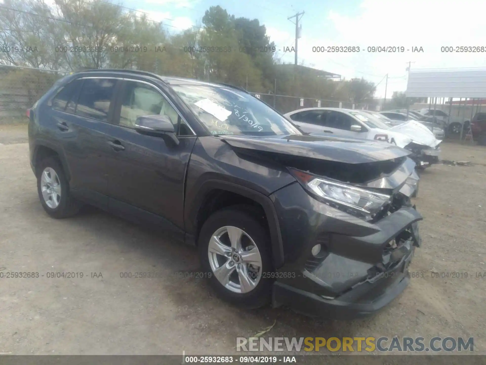 1 Photograph of a damaged car JTMW1RFV3KJ005771 TOYOTA RAV4 2019