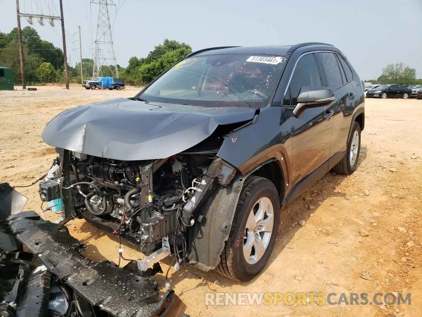 2 Photograph of a damaged car JTMW1RFV4KD040527 TOYOTA RAV4 2019