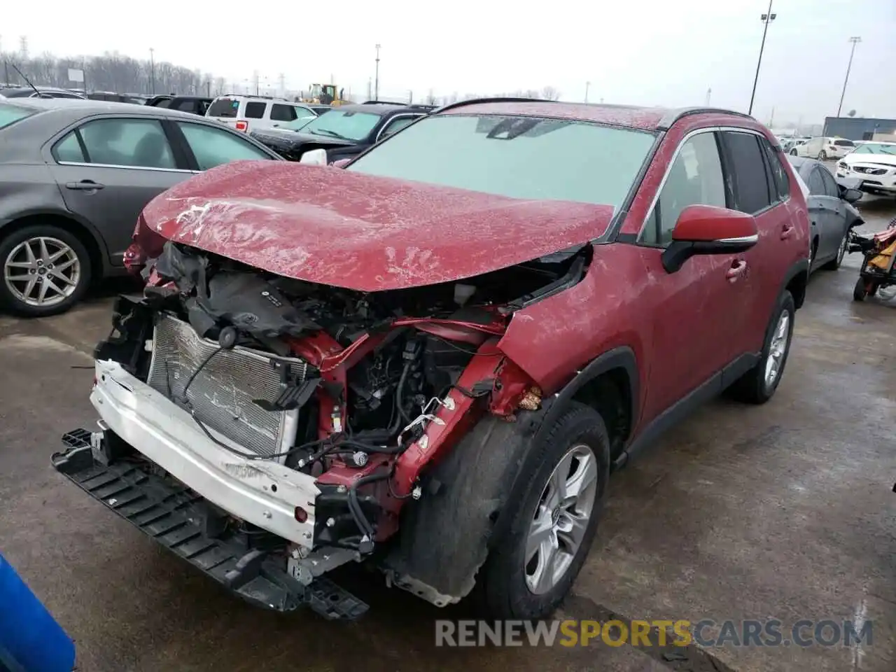 2 Photograph of a damaged car JTMW1RFV4KJ016259 TOYOTA RAV4 2019