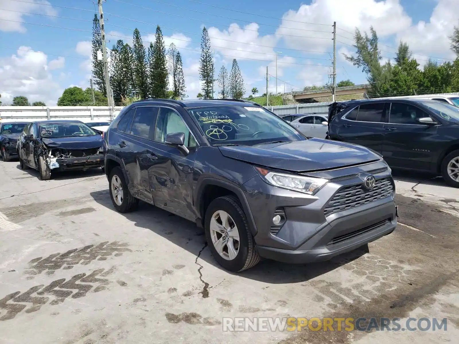 1 Photograph of a damaged car JTMW1RFV6KD028010 TOYOTA RAV4 2019