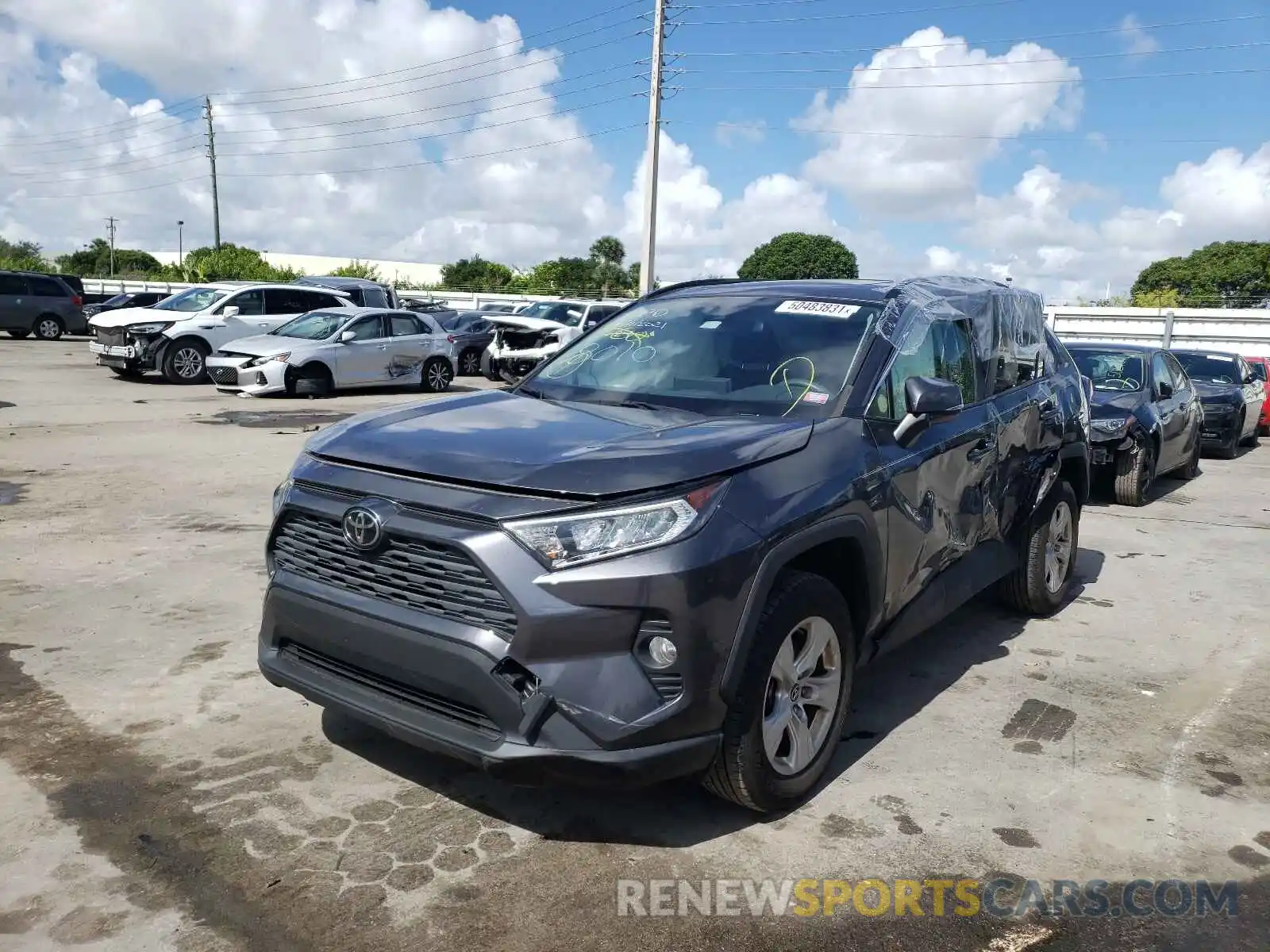 2 Photograph of a damaged car JTMW1RFV6KD028010 TOYOTA RAV4 2019