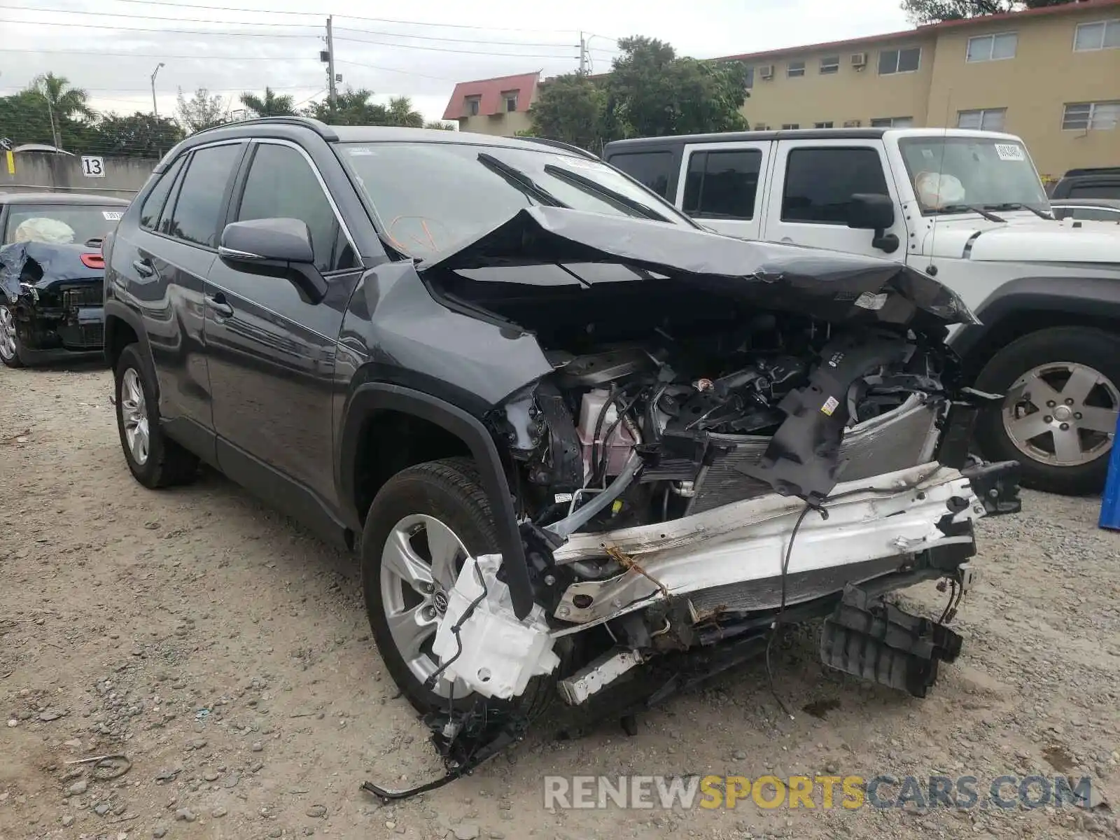 1 Photograph of a damaged car JTMW1RFV6KD504112 TOYOTA RAV4 2019