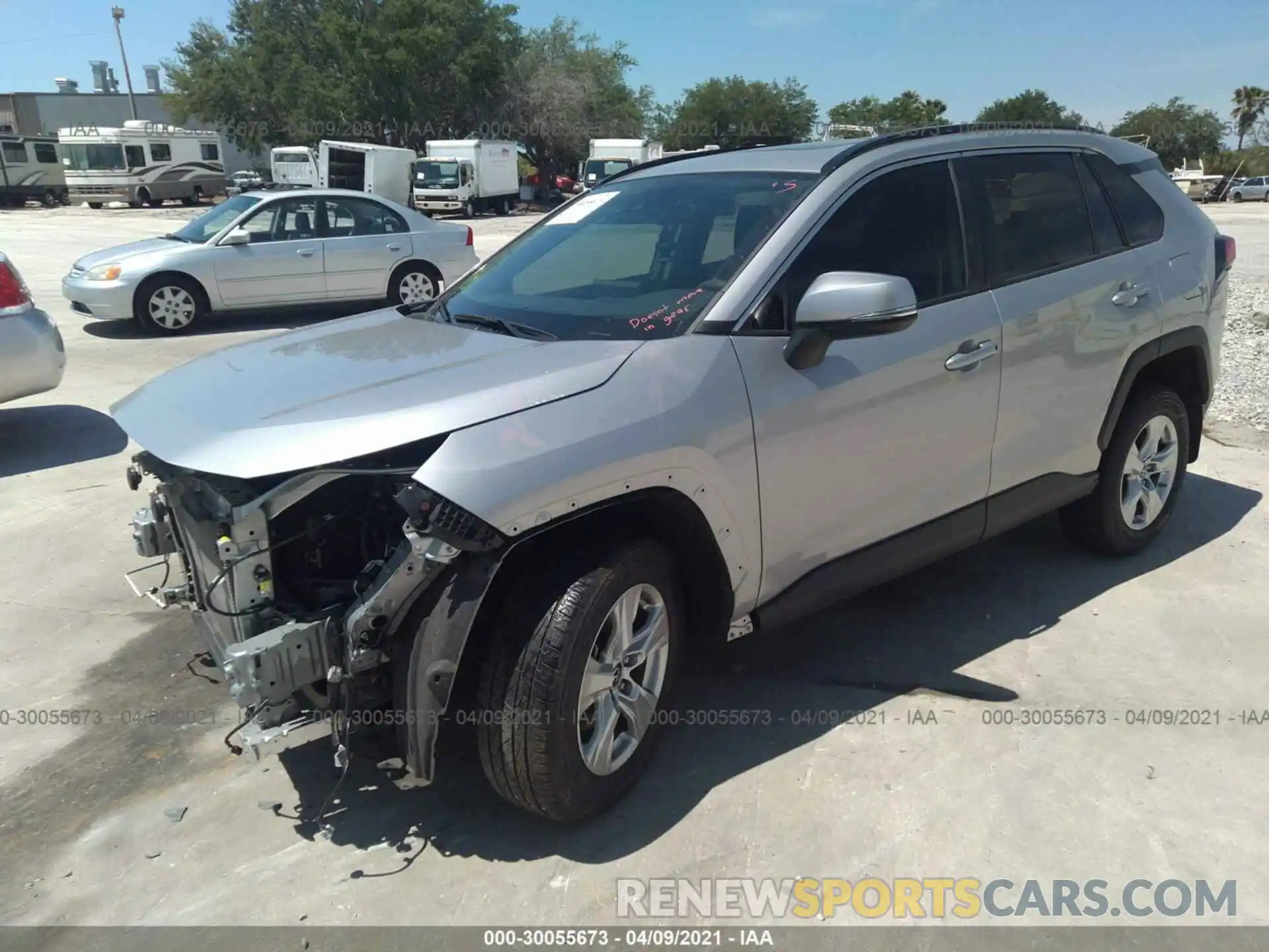 2 Photograph of a damaged car JTMW1RFV6KJ014092 TOYOTA RAV4 2019