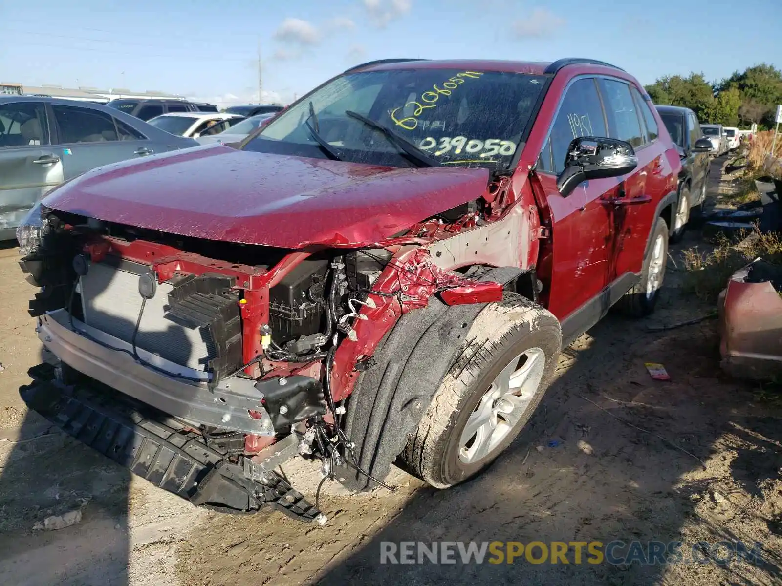 2 Photograph of a damaged car JTMW1RFV7KD039050 TOYOTA RAV4 2019