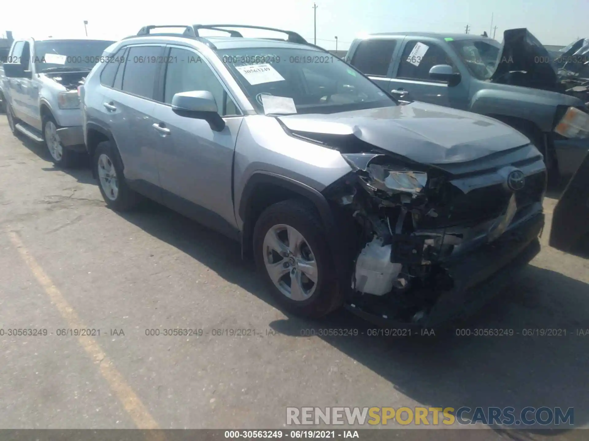 1 Photograph of a damaged car JTMW1RFV7KD502109 TOYOTA RAV4 2019