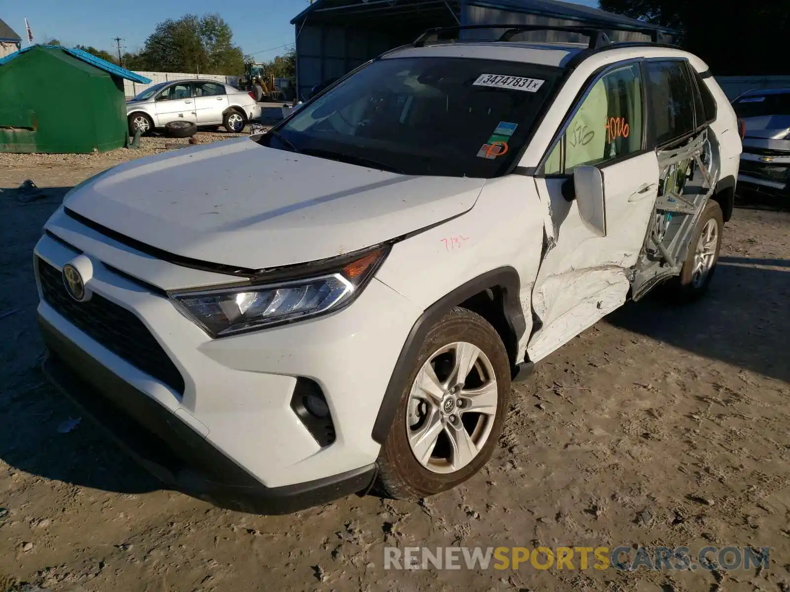 2 Photograph of a damaged car JTMW1RFV7KJ003022 TOYOTA RAV4 2019