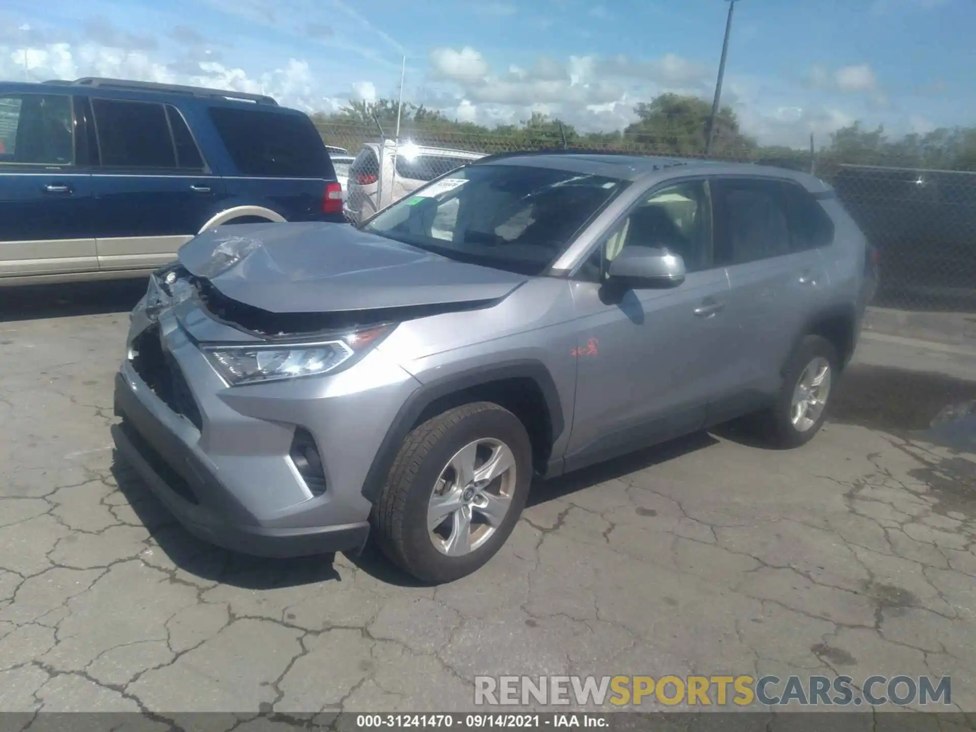 2 Photograph of a damaged car JTMW1RFV7KJ005613 TOYOTA RAV4 2019