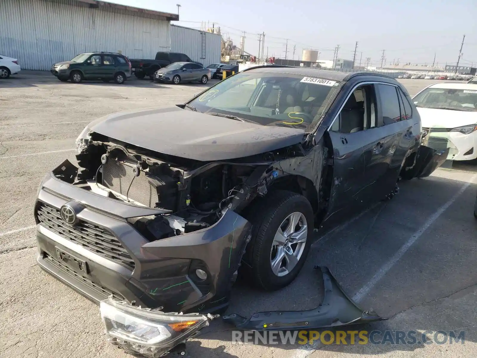 2 Photograph of a damaged car JTMW1RFV7KJ012030 TOYOTA RAV4 2019