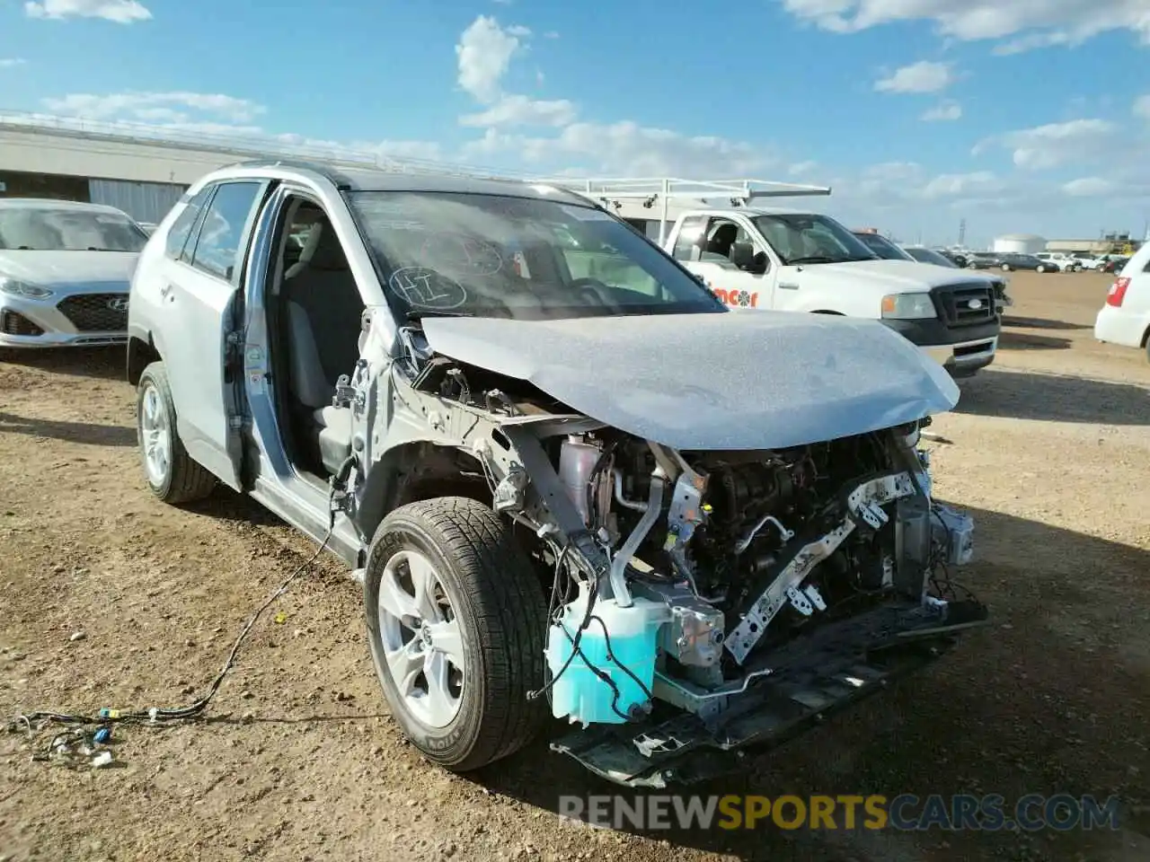 1 Photograph of a damaged car JTMW1RFV8KD008227 TOYOTA RAV4 2019