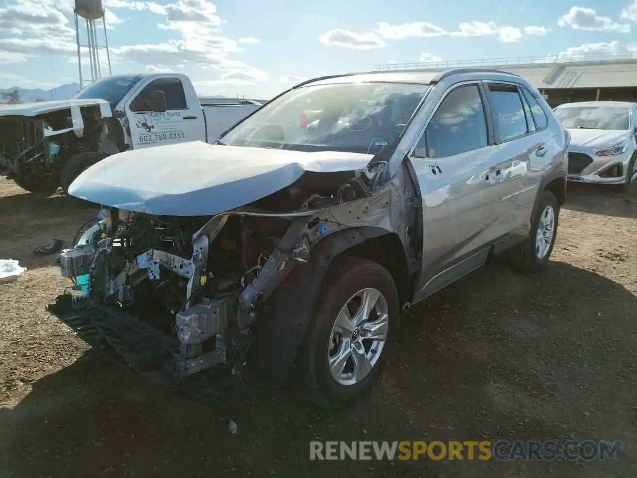 2 Photograph of a damaged car JTMW1RFV8KD008227 TOYOTA RAV4 2019