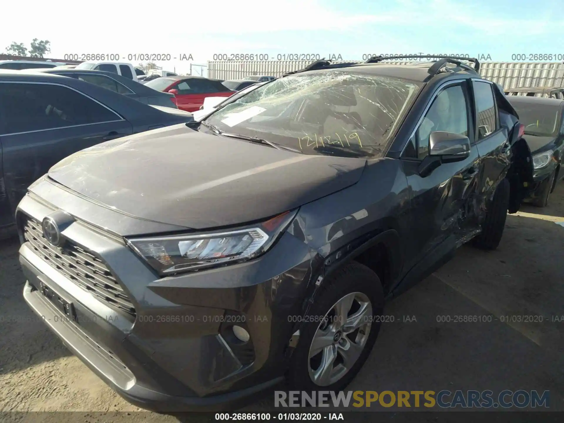 2 Photograph of a damaged car JTMW1RFV8KD032575 TOYOTA RAV4 2019