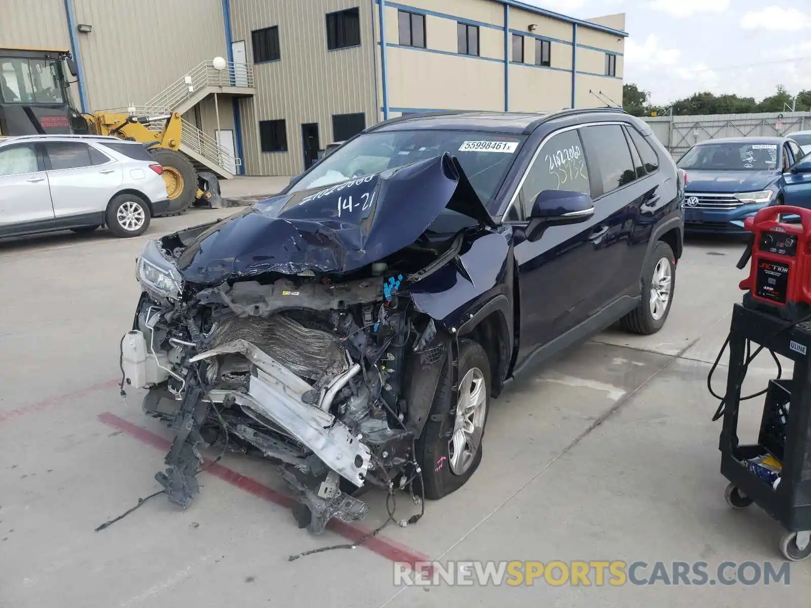 2 Photograph of a damaged car JTMW1RFV8KJ002834 TOYOTA RAV4 2019