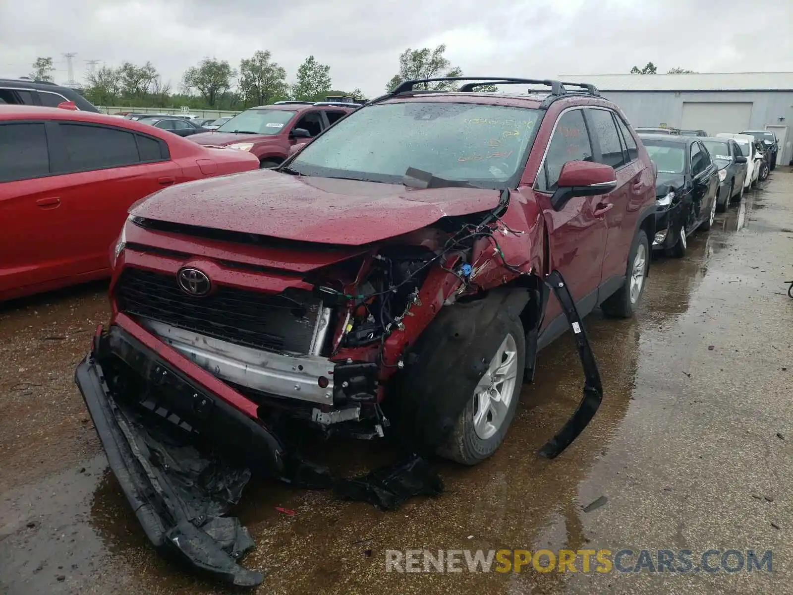 2 Photograph of a damaged car JTMW1RFV8KJ005684 TOYOTA RAV4 2019