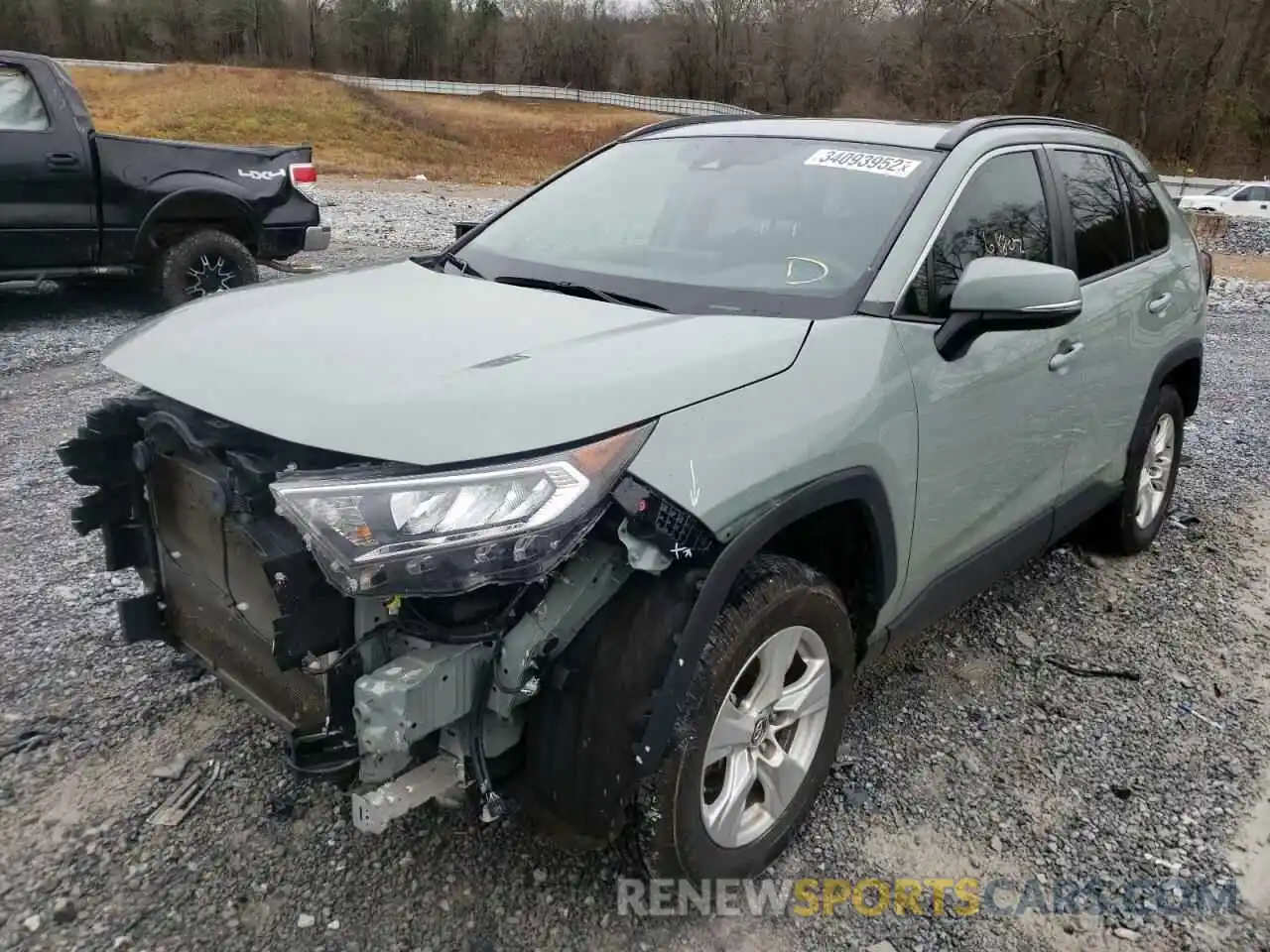 2 Photograph of a damaged car JTMW1RFV8KJ011632 TOYOTA RAV4 2019