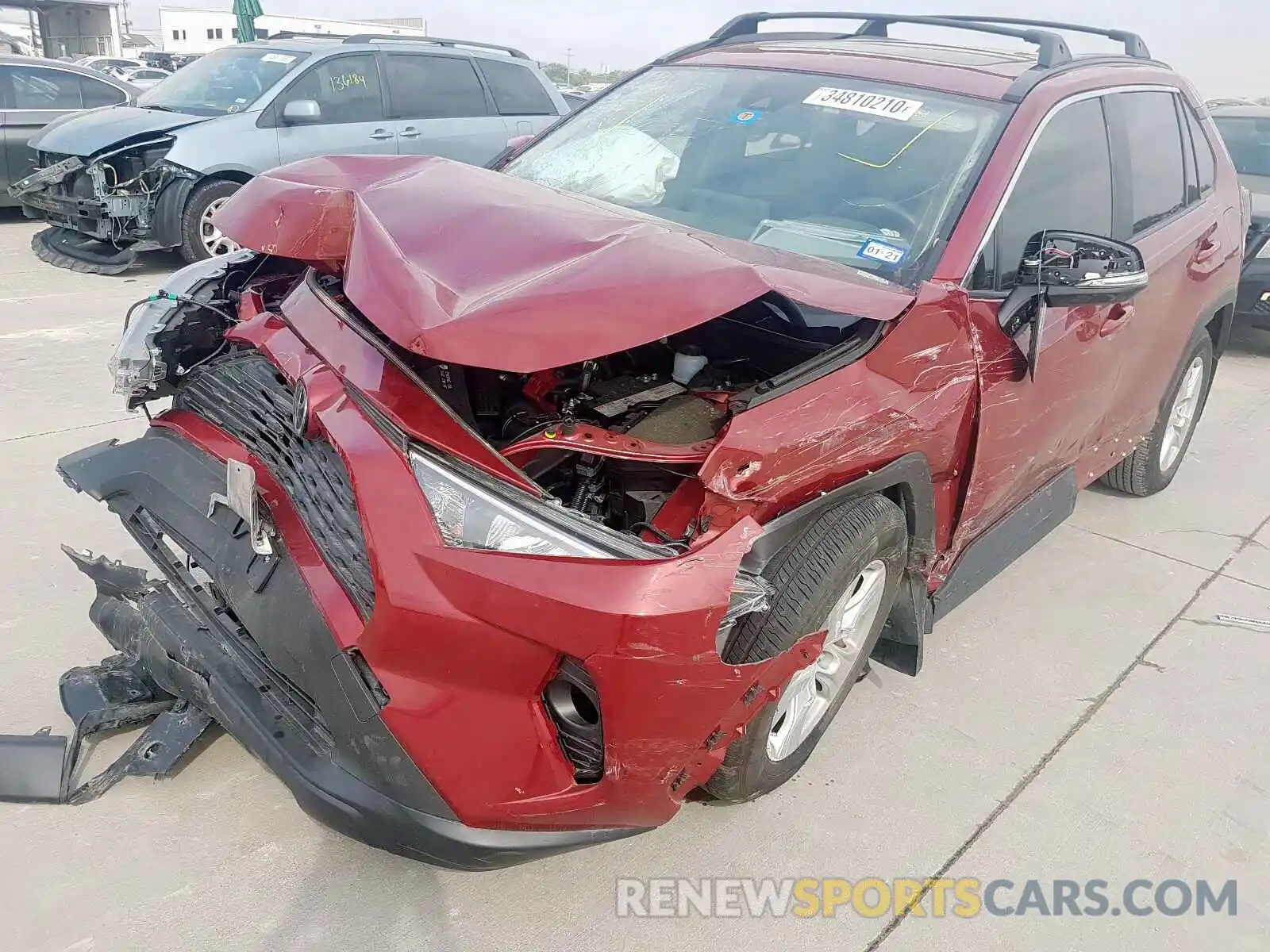2 Фотография поврежденного автомобиля JTMW1RFVXKD003434 TOYOTA RAV4 2019