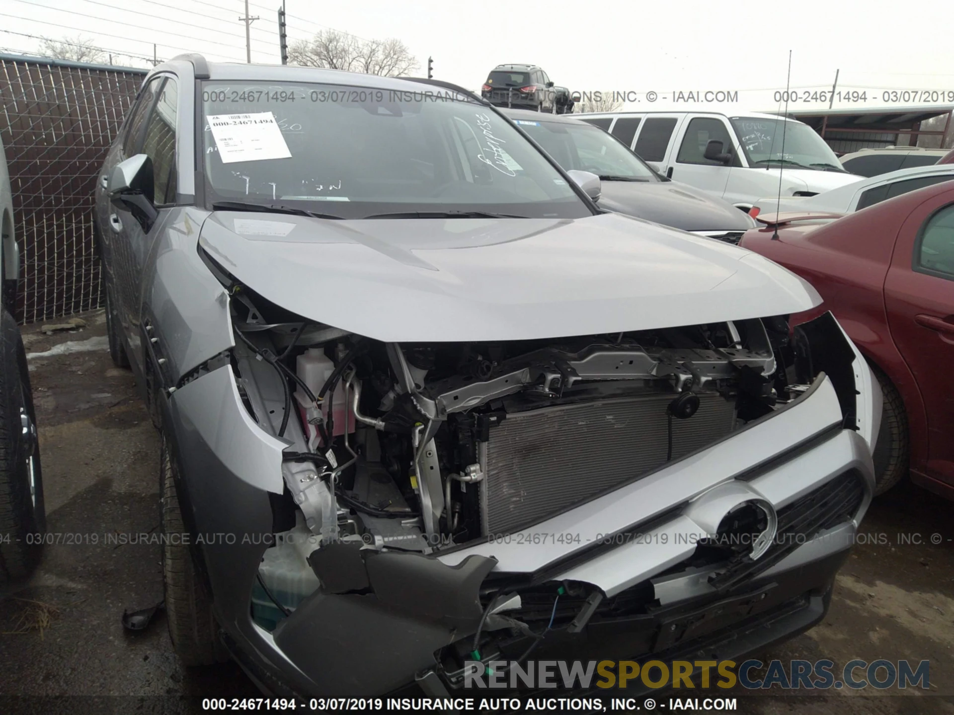 1 Photograph of a damaged car JTMW1RFVXKD003689 TOYOTA RAV4 2019