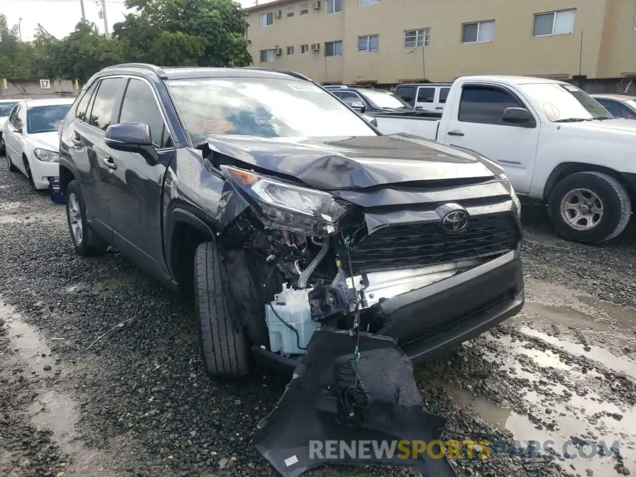 1 Photograph of a damaged car JTMW1RFVXKD034375 TOYOTA RAV4 2019