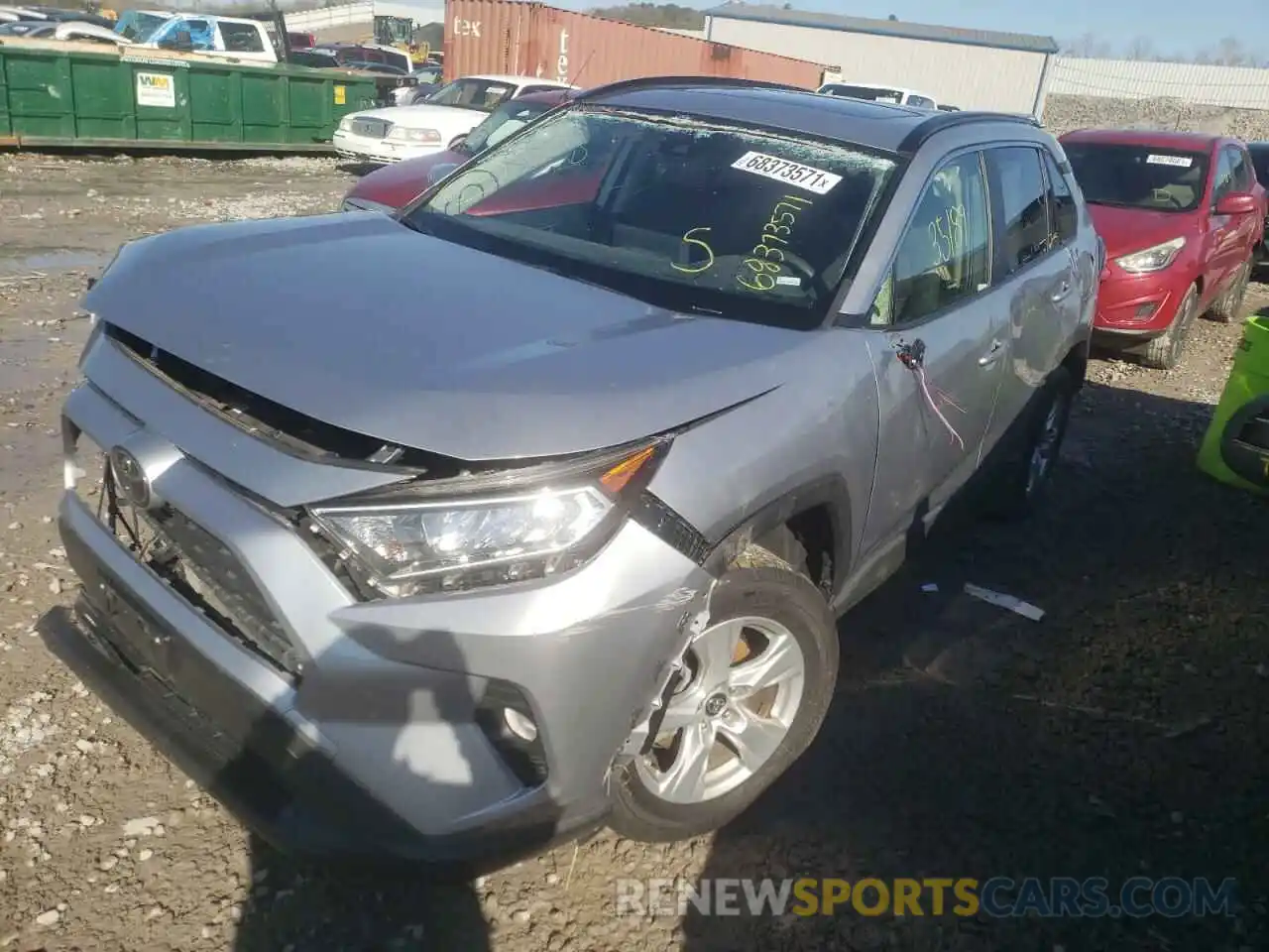 2 Photograph of a damaged car JTMW1RFVXKD506154 TOYOTA RAV4 2019