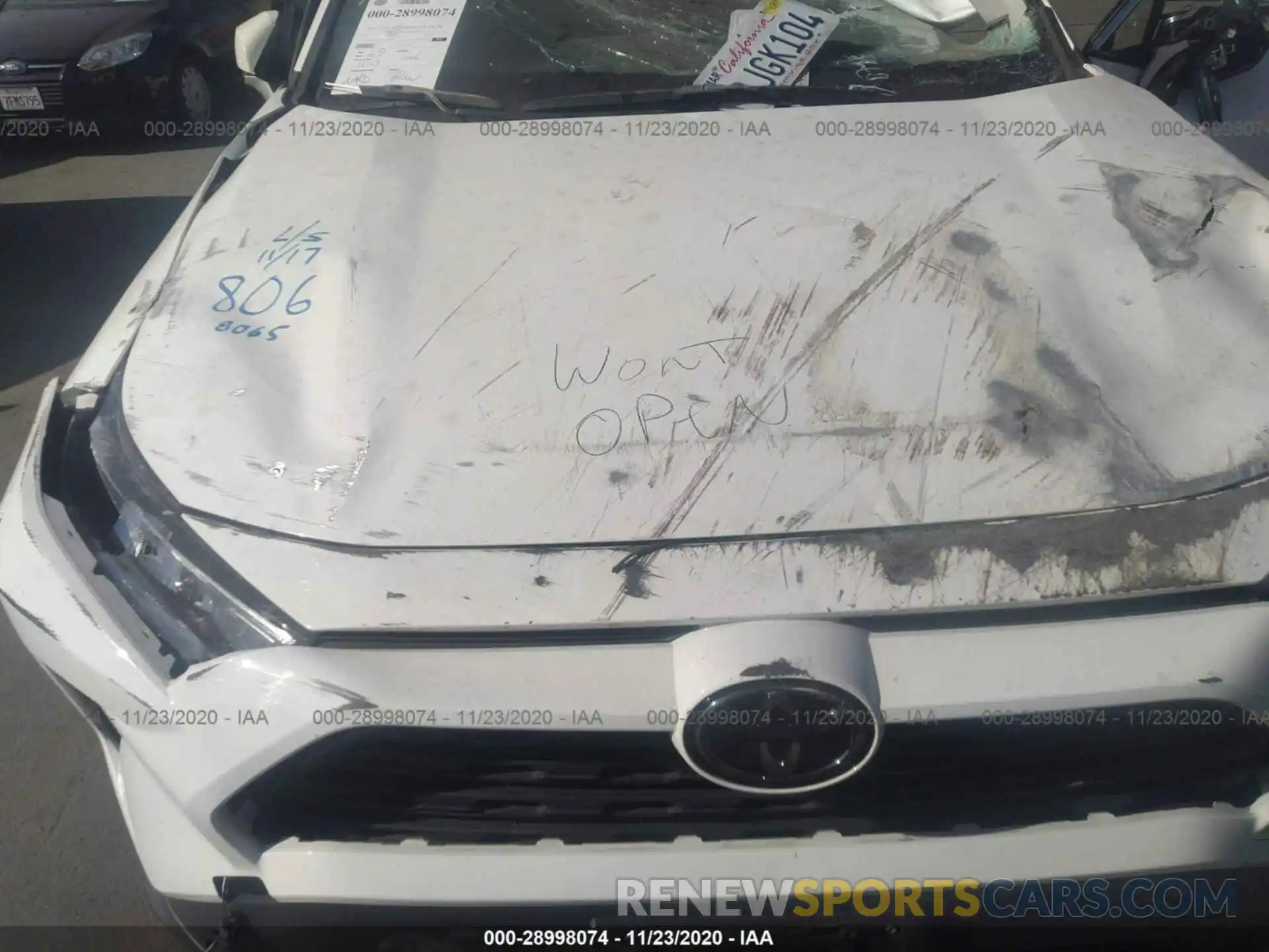 10 Photograph of a damaged car JTMW1RFVXKD508065 TOYOTA RAV4 2019