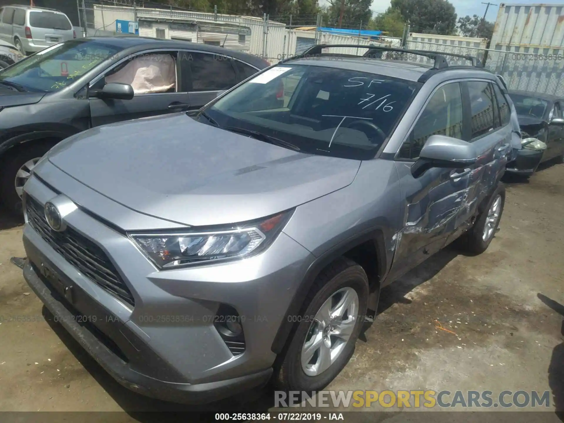 2 Фотография поврежденного автомобиля JTMW1RFVXKD508406 TOYOTA RAV4 2019