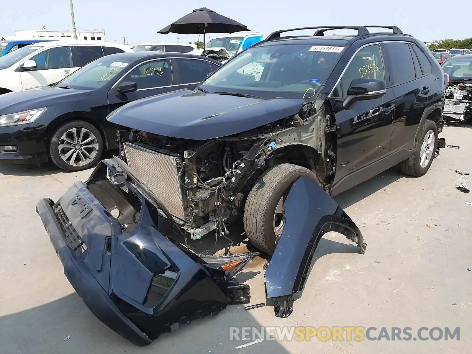 2 Photograph of a damaged car JTMW1RFVXKD512603 TOYOTA RAV4 2019