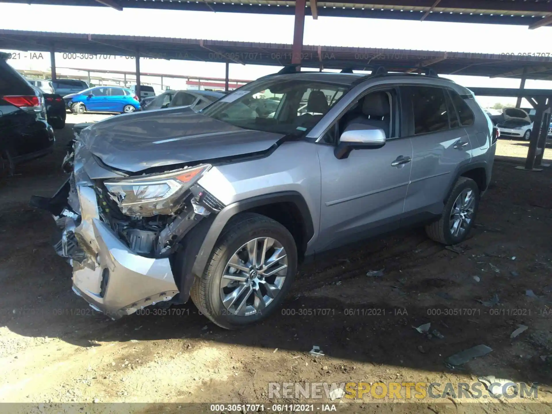 2 Photograph of a damaged car JTMY1RFV0KD034734 TOYOTA RAV4 2019