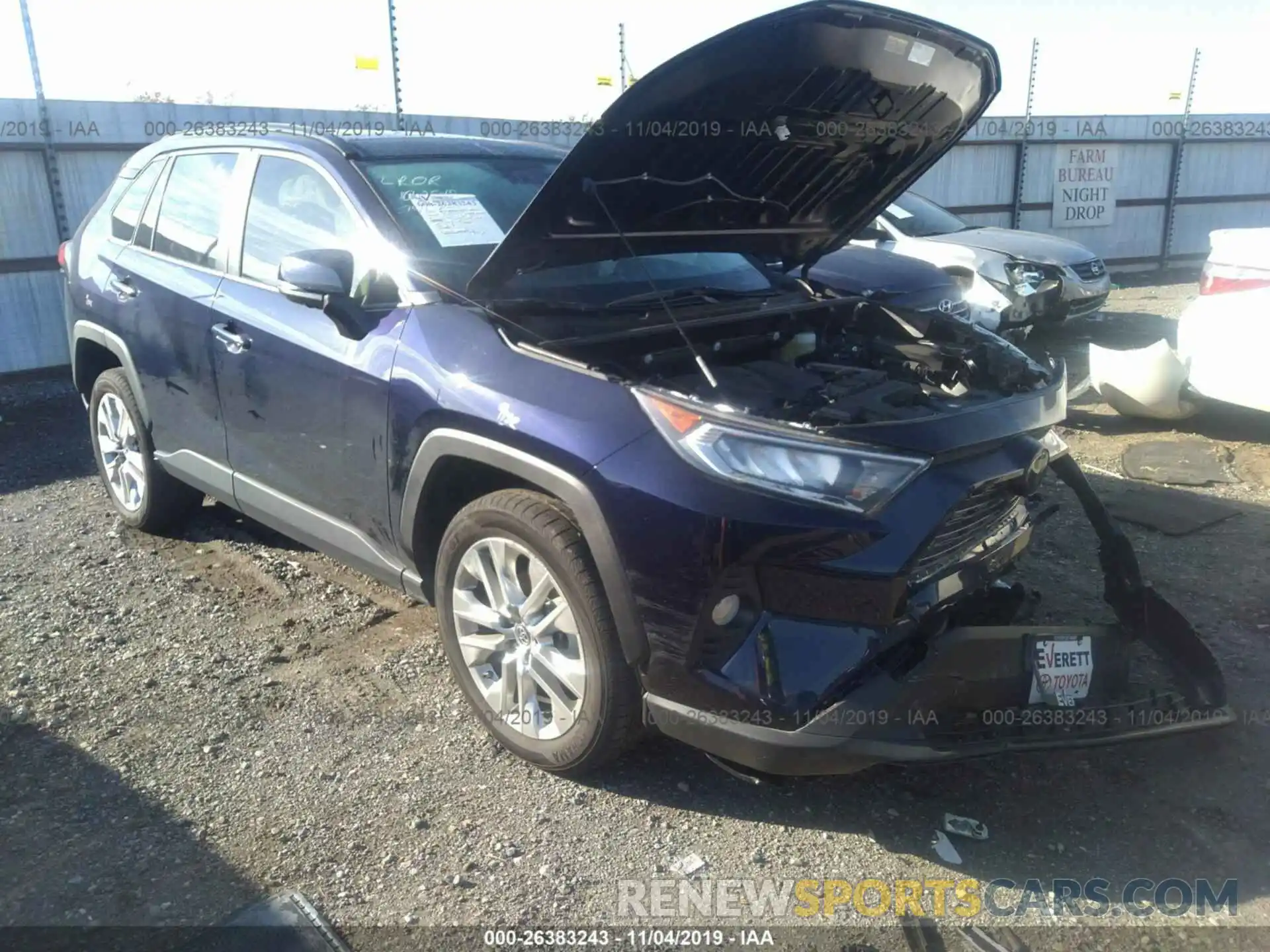 1 Photograph of a damaged car JTMY1RFV0KD514143 TOYOTA RAV4 2019