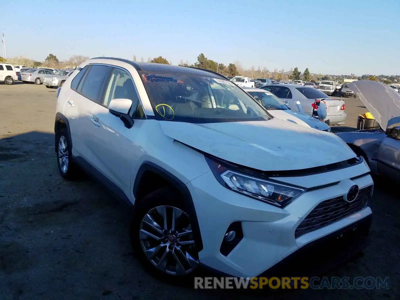 1 Photograph of a damaged car JTMY1RFV0KD517172 TOYOTA RAV4 2019