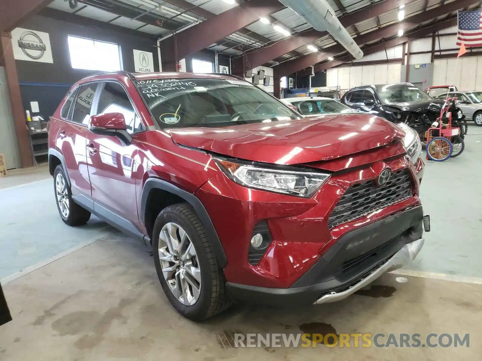 1 Photograph of a damaged car JTMY1RFV2KD506156 TOYOTA RAV4 2019