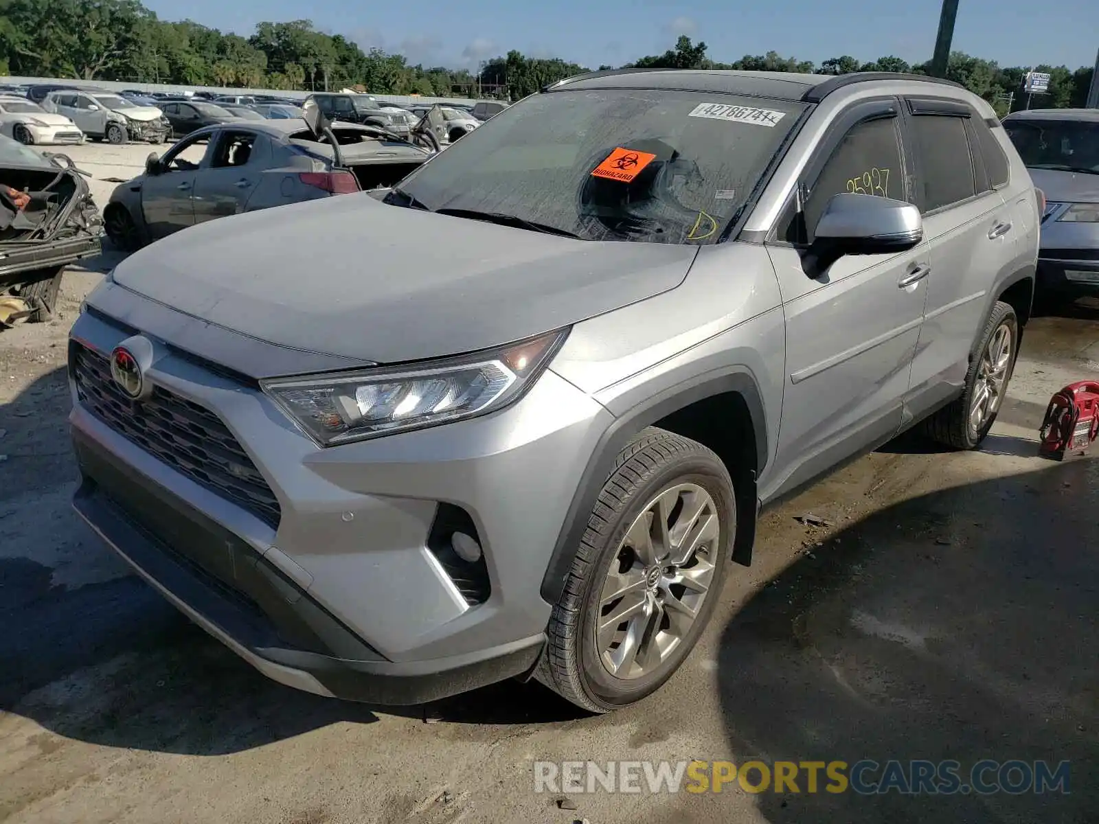 2 Photograph of a damaged car JTMY1RFV7KD510445 TOYOTA RAV4 2019