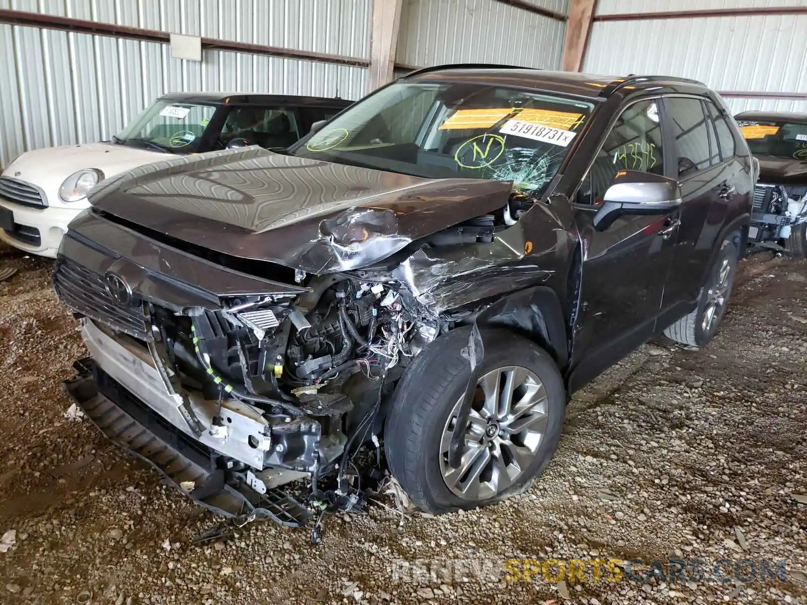 2 Photograph of a damaged car JTMY1RFV9KD500774 TOYOTA RAV4 2019