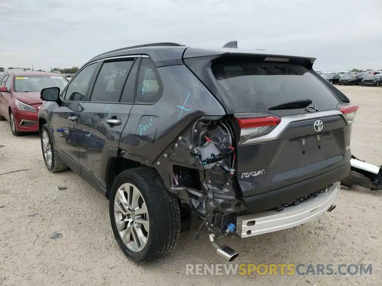 3 Photograph of a damaged car JTMY1RFV9KD505943 TOYOTA RAV4 2019