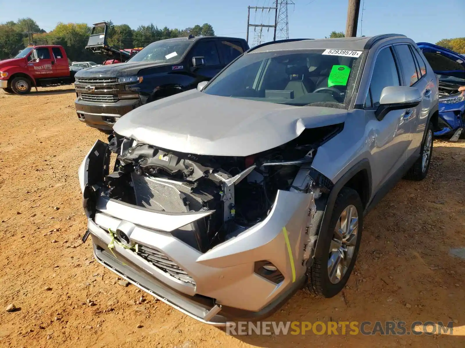 2 Photograph of a damaged car JTMY1RFVXKD020291 TOYOTA RAV4 2019