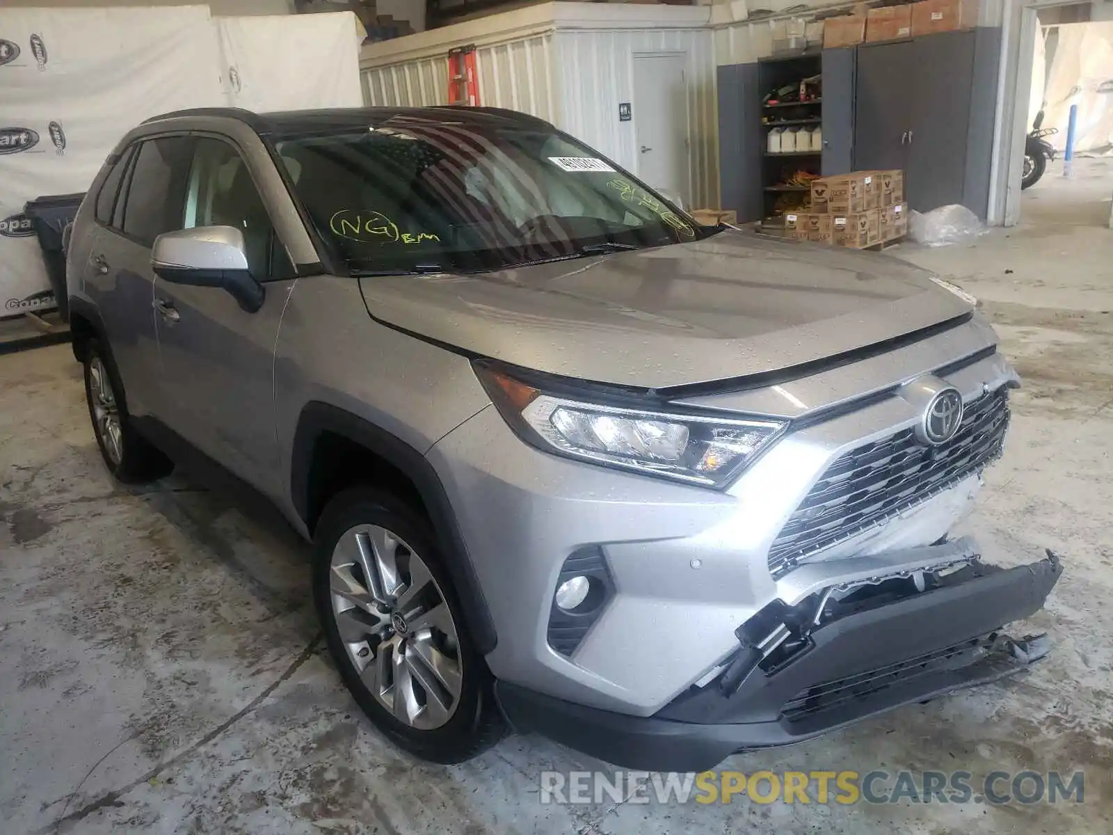 1 Photograph of a damaged car JTMY1RFVXKD503764 TOYOTA RAV4 2019