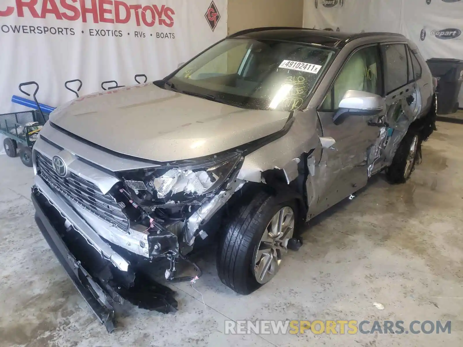 2 Photograph of a damaged car JTMY1RFVXKD503764 TOYOTA RAV4 2019