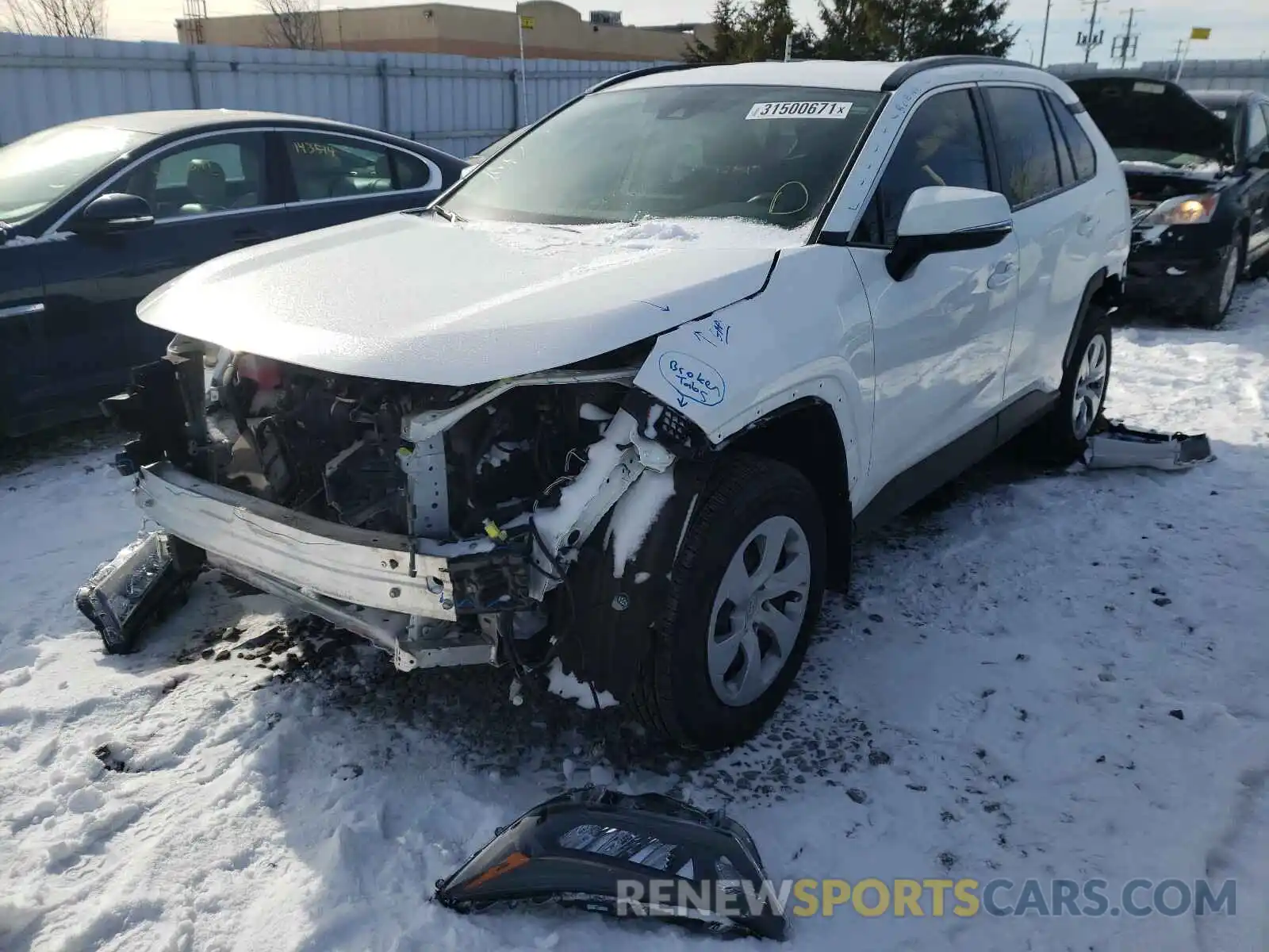 2 Photograph of a damaged car 2T3B1RFV7LC097695 TOYOTA RAV4 2020