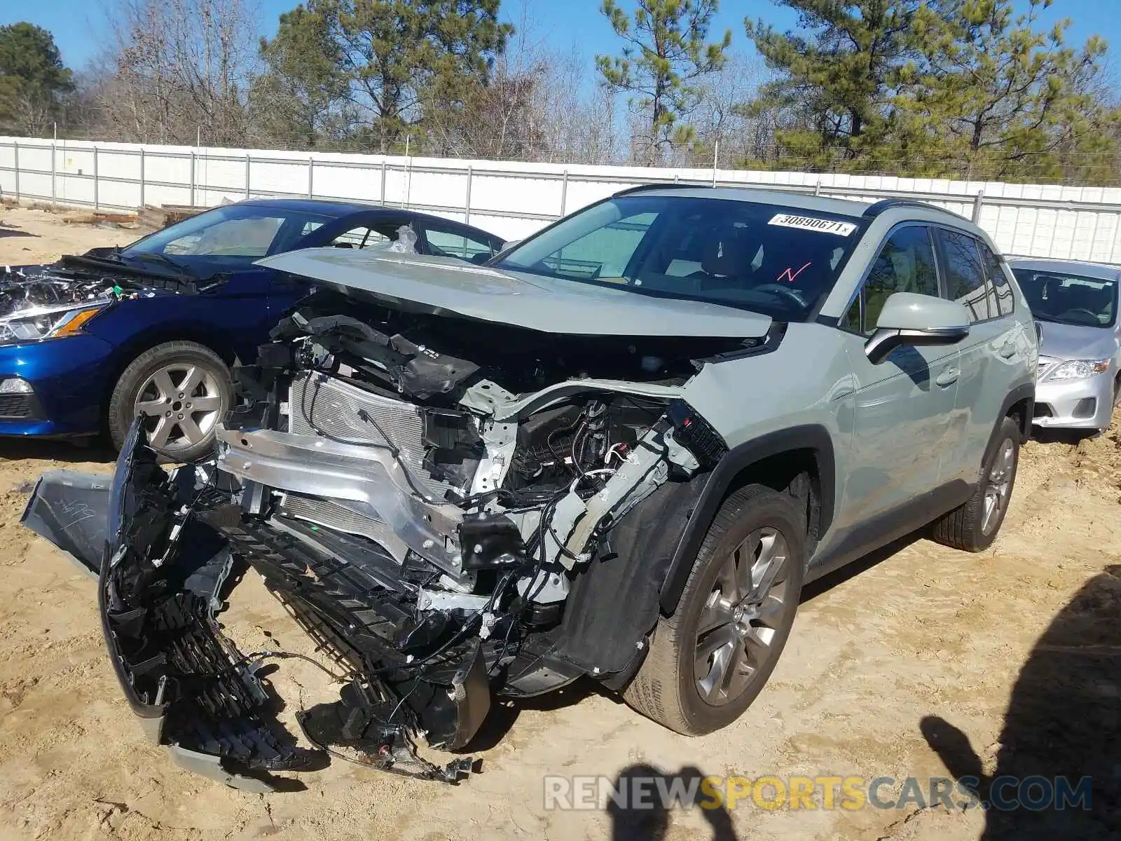 2 Photograph of a damaged car 2T3C1RFV7LC048923 TOYOTA RAV4 2020