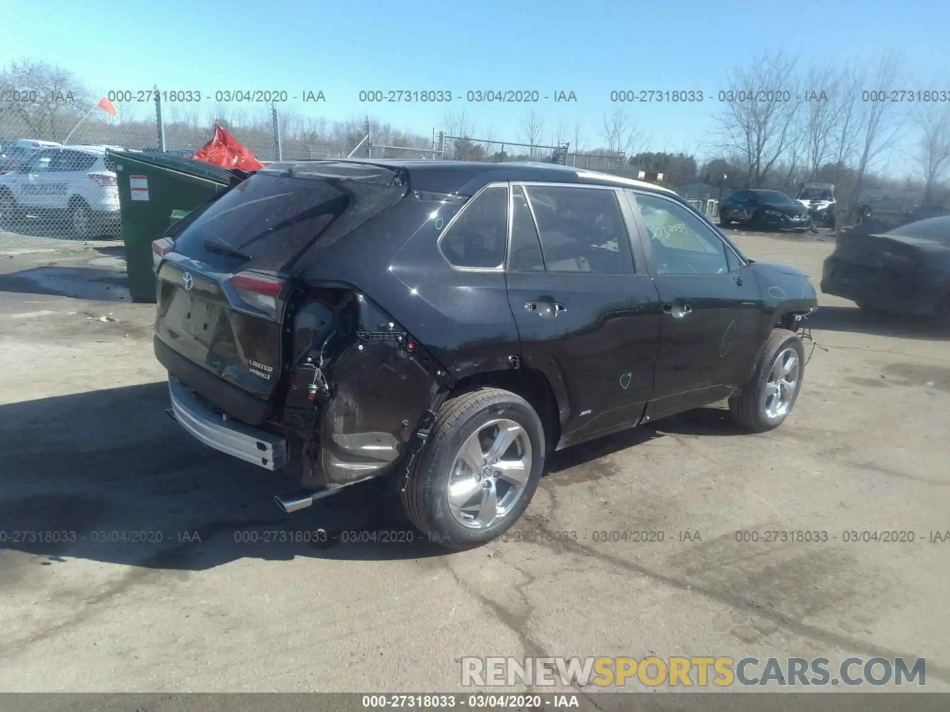 4 Photograph of a damaged car 2T3DWRFV1LW054964 TOYOTA RAV4 2020