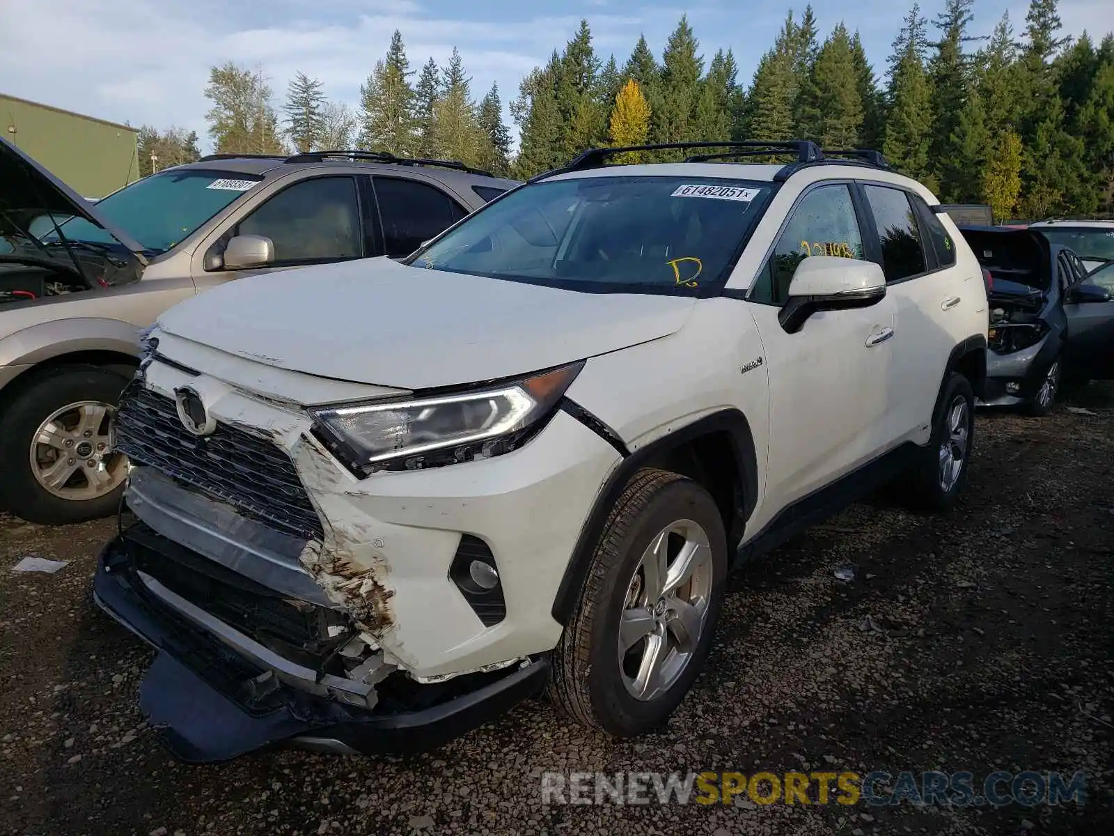 2 Photograph of a damaged car 2T3DWRFV1LW085177 TOYOTA RAV4 2020