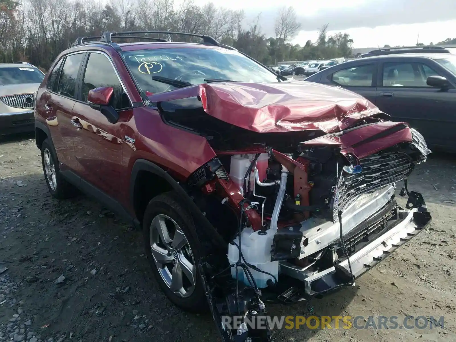 1 Photograph of a damaged car 2T3DWRFV7LW074751 TOYOTA RAV4 2020