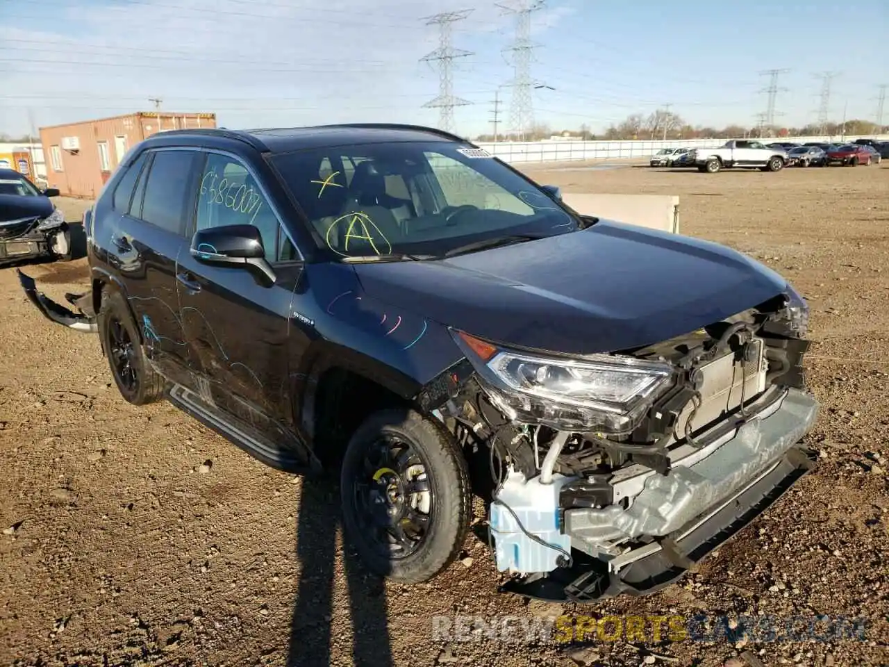 1 Photograph of a damaged car 2T3E6RFV3LW002238 TOYOTA RAV4 2020