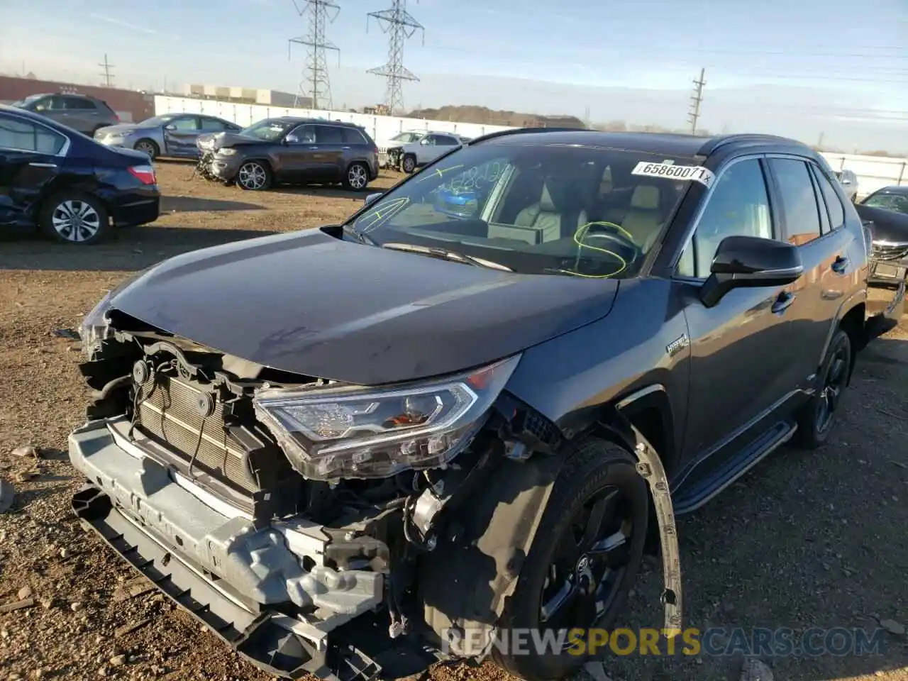 2 Photograph of a damaged car 2T3E6RFV3LW002238 TOYOTA RAV4 2020