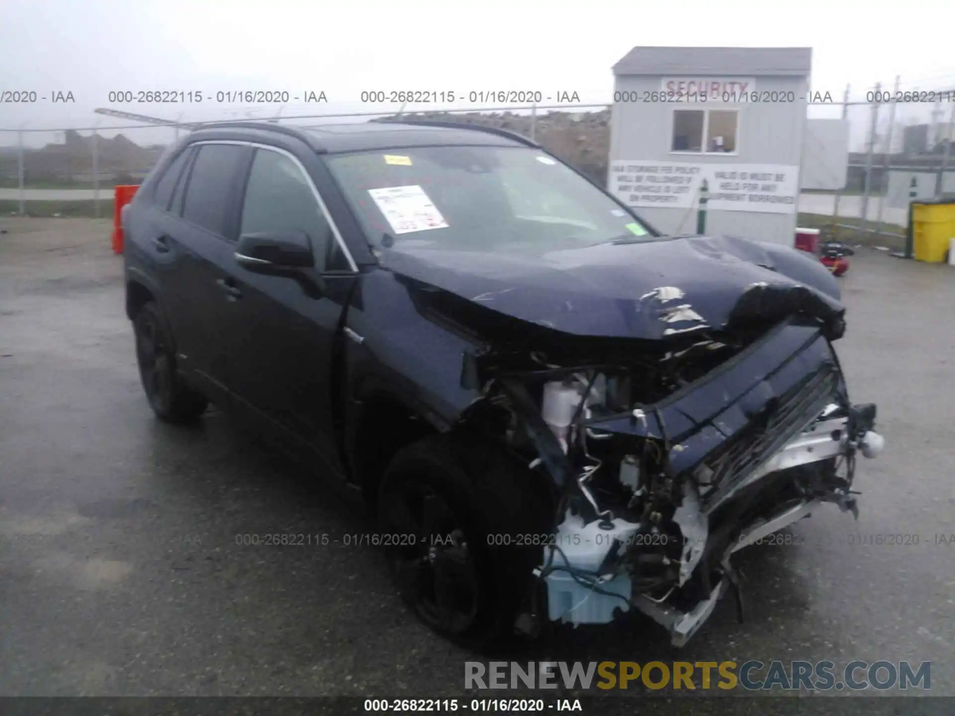 1 Photograph of a damaged car 2T3EWRFV4LW054011 TOYOTA RAV4 2020