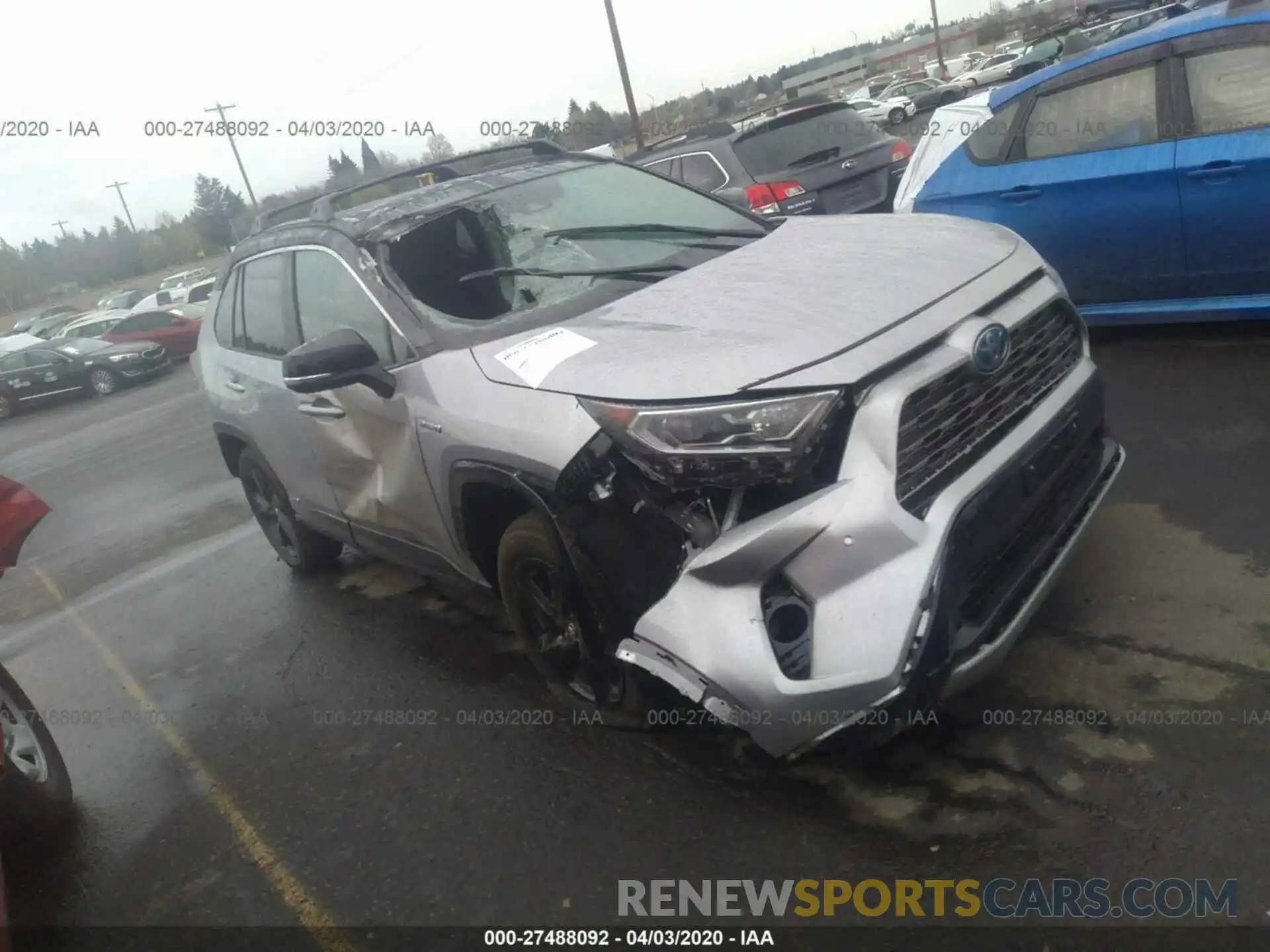 1 Photograph of a damaged car 2T3EWRFV7LW050342 TOYOTA RAV4 2020