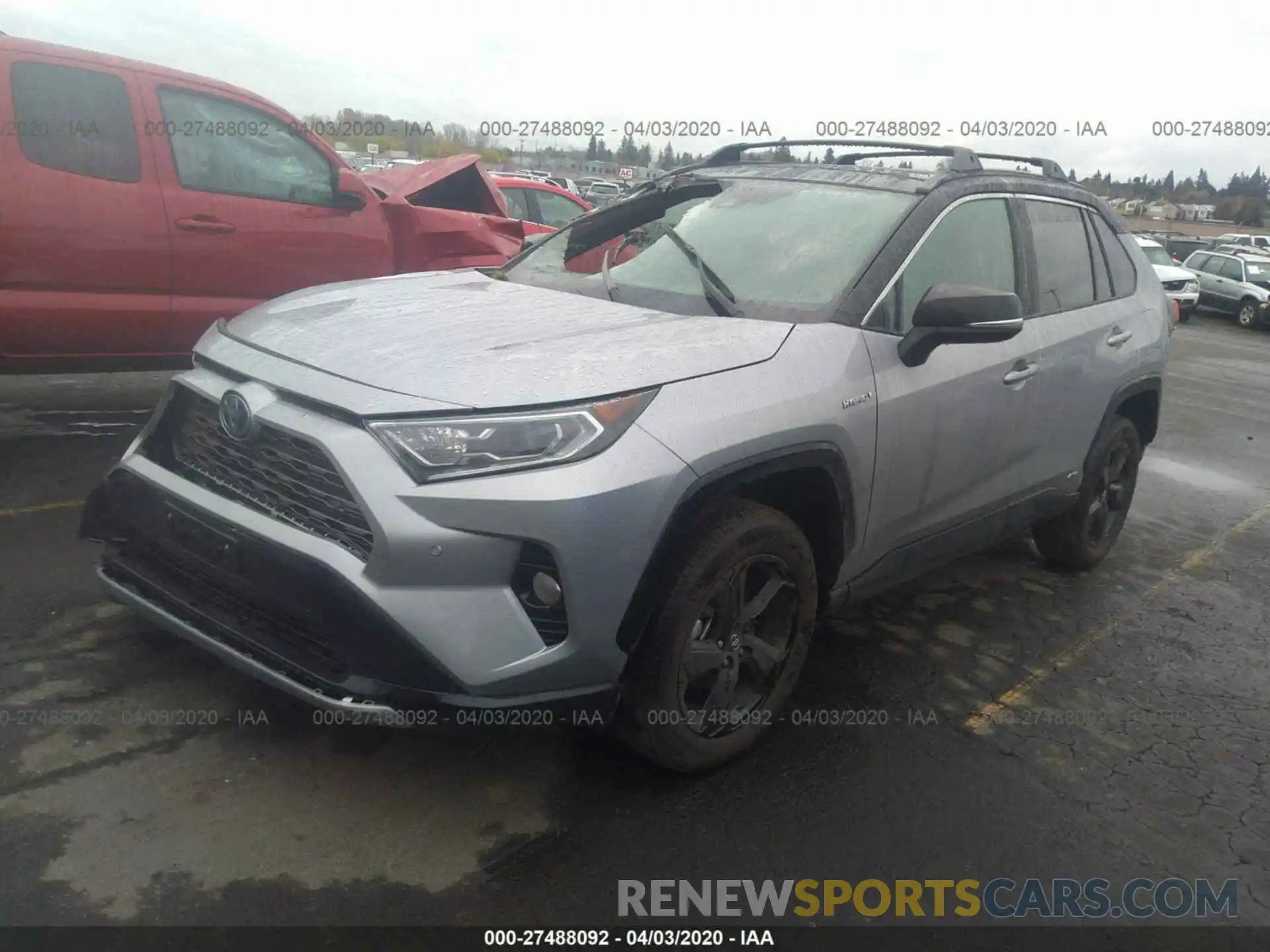 2 Photograph of a damaged car 2T3EWRFV7LW050342 TOYOTA RAV4 2020