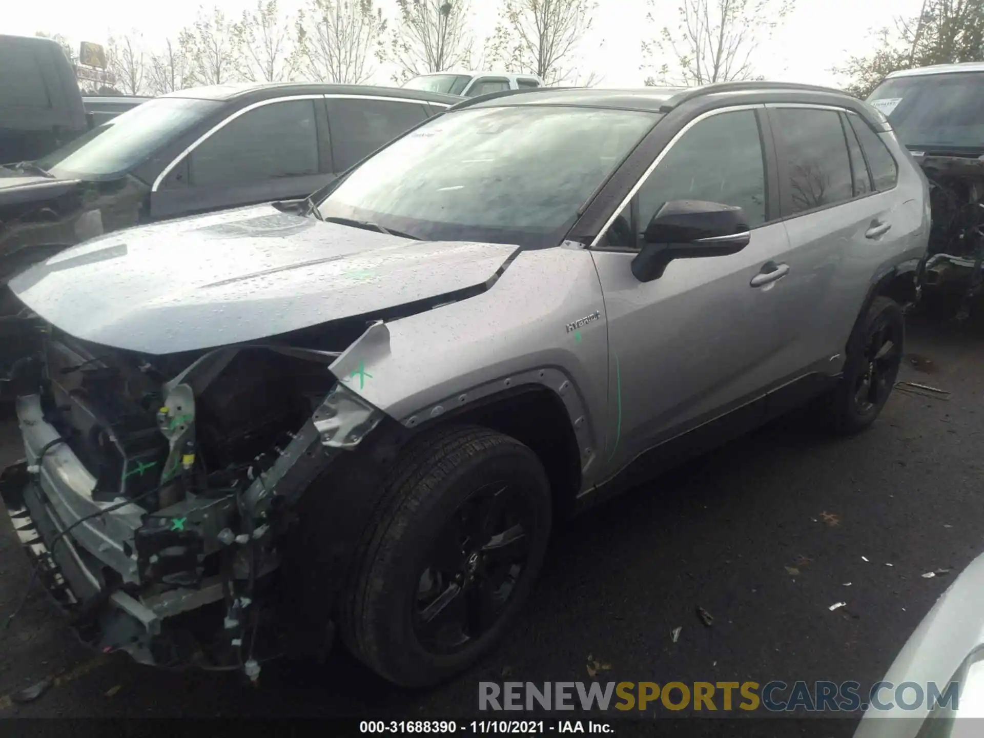 2 Photograph of a damaged car 2T3EWRFV7LW060093 TOYOTA RAV4 2020